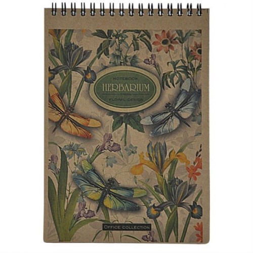 Блокнот Buromax spiral top, А5, 80sheets, KRAFT, square, perforation (BM.2471)