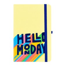 Книга записна Optima Monday А5 128 аркушів лінія жовтий (O20812-39)