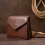 Сумка Vintage Горизонтальна кутоподібна зі шкірозамінника Коричнева (sale_14933)