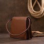 Сумка Vintage Горизонтальна кутоподібна зі шкірозамінника Коричнева (sale_14933)