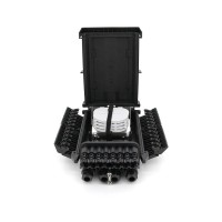 Муфта оптична Merlion 4 вводи, до 4-х касет, до 96 зварок в два слої, матеріал ABS (ML-OP-F203)