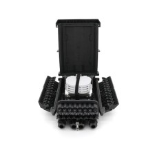 Муфта оптична Merlion 4 вводи, до 4-х касет, до 96 зварок в два слої, матеріал ABS (ML-OP-F203)