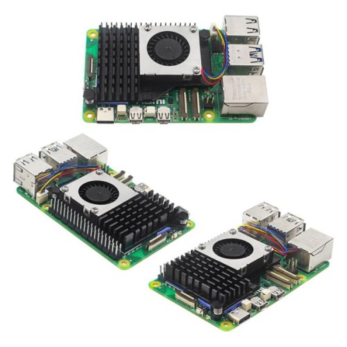 Радіатор охолодження для Мікро ПК Kuongshun з вентилятором для Raspberry Pi 5 (RA800)