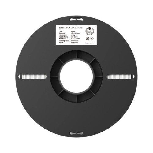 Пластик для 3D-принтера Creality PLA 2x1кг, 1.75мм, white+black (3301010337)
