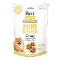 Ласощі для собак Brit Care Mini Treats Shine для малих порід для блискучої шерсті лосось 50 г (8595602578566)
