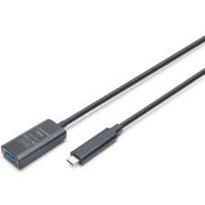 Дата кабель USB 3.2 AF to USB-C 5.0m Gen2 Active 10G Digitus (DA-73113)