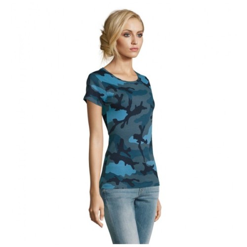 Футболка Sol's Camo women синій камо S (01187536S)