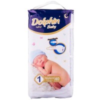 Підгузки Dolphin Newborn 2-5 кг 40 шт (8680131204038)