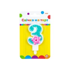 Свічка Maxi Princess "3" висотою 7,62 см (MX622050-3)