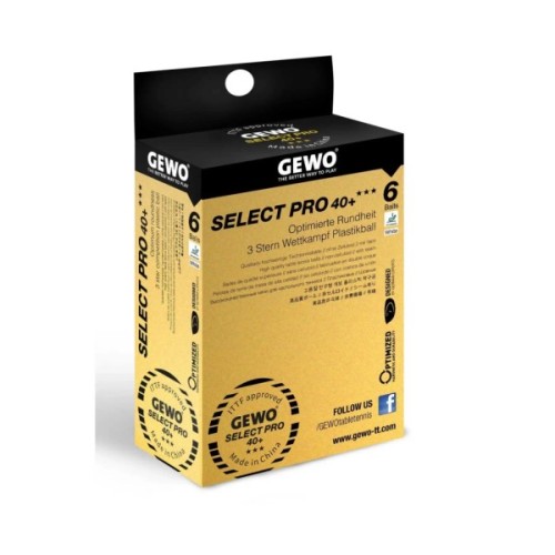 М'ячик для настільного теніса Gewo Select Pro 40+ ITTF 6 шт (86481200) (931059)