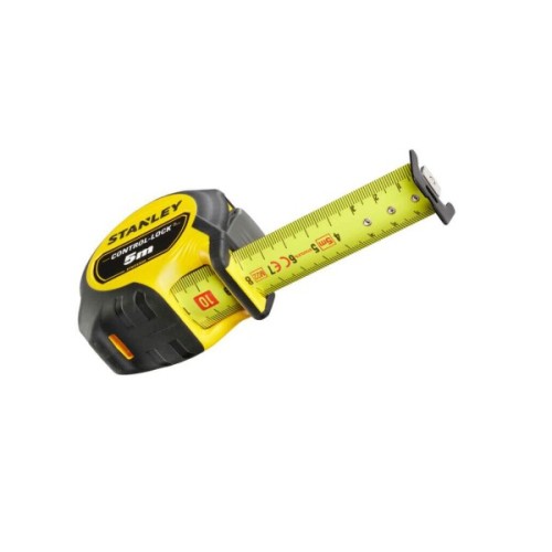 Рулетка Stanley CONTROL-LOCK, 5мх25мм, у прогумованому корпусі, з двосторонньою шкалою (STHT37231-0)