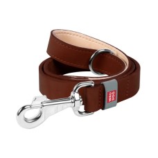 Повідець для собак WAUDOG Classic шкіряний Ш 25 мм Д 122 см коричневий (08156)