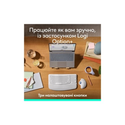 Мишка Logitech Ergo M575S Wireless Trackball Off-white (910-007030)