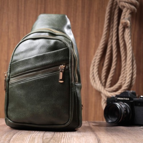 Сумка Vintage З екошкіри Зелена (22756)