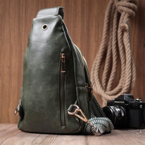 Сумка Vintage З екошкіри Зелена (22756)