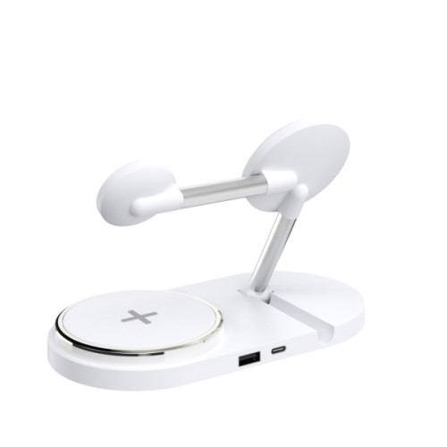 Зарядний пристрій Armorstandart Wireless Charging H101 3 in 1 Magnetic White (ARM78102)