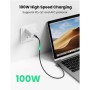 Дата кабель USB-C 2.0 to USB-C 1.0m 90° corner US334 black Ugreen (70643)