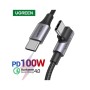 Дата кабель USB-C 2.0 to USB-C 1.0m 90° corner US334 black Ugreen (70643)