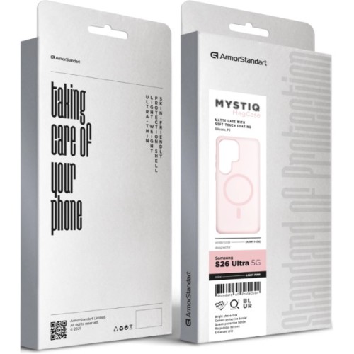 Чохол до мобільного телефона Armorstandart Mystiq MagCase Samsung S26 Ultra 5G Light Pink (ARM91636)