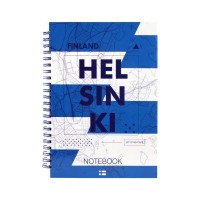Блокнот Axent на спіралі тверда обкл., А5, 96арк. Helsinki (8032-06-A)
