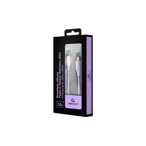 Дата кабель USB-C to USB-C 1.5m 3A Cablexpert (CC-USB2S-CMCM-1.5M-P)