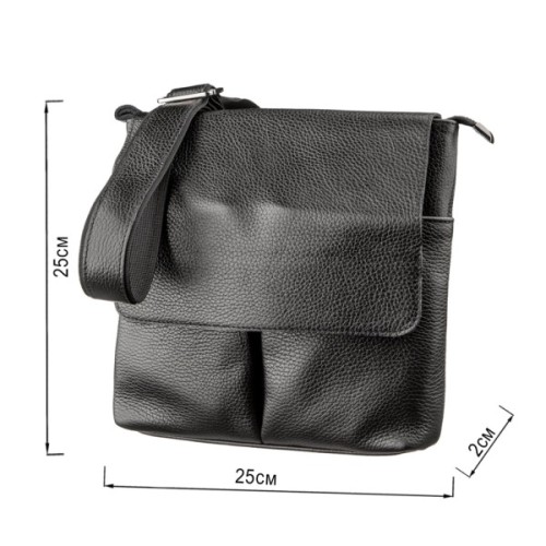 Сумка Shvigel З натуральної шкіри Чорна (11157)