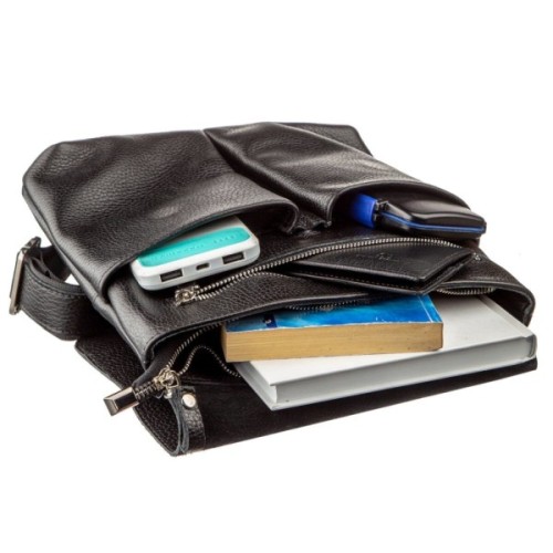 Сумка Shvigel З натуральної шкіри Чорна (11157)