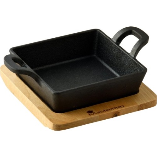 Сковорода MasterPro Foodies cook&share, 12.6x18.5 см з серверувальною дошкою (BGMP-3805-EM)