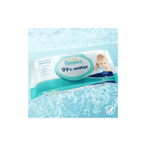 Дитячі вологі серветки Pampers 99 Water 60 шт х 18 пачок (1080 шт) (8006530116374)