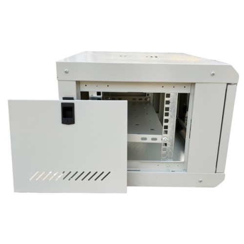 Шафа настінна GEAR 6U 19" 530x400x300 мм, + полиця, grey (GWMSN-6U-530-400G)