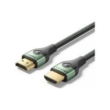 Кабель мультимедійний HDMI M to HDMI M 1.0m 8K60Hz ultra thin cotton braided green Vention (ALOGF)
