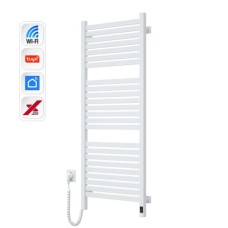 Сушарка для рушників Navin Авангард Х, 1200х480, Wi-Fi, сталь, білий, лівобічна (12-172155-4812)