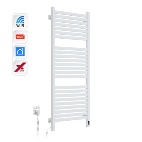 Сушарка для рушників Navin Авангард Х, 1200х480, Wi-Fi, сталь, білий, лівобічна (12-172155-4812)