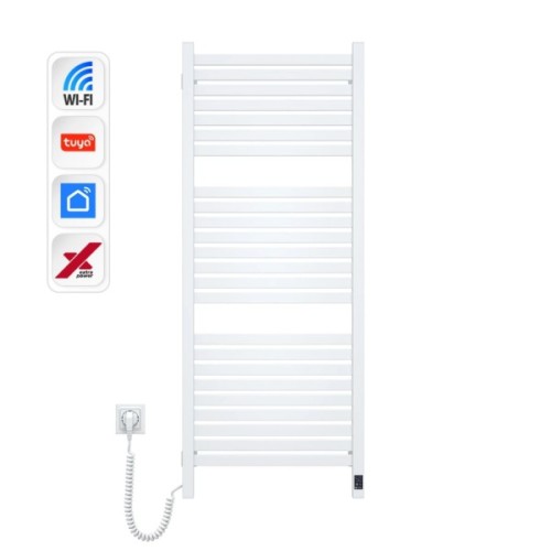 Сушарка для рушників Navin Авангард Х, 1200х480, Wi-Fi, сталь, білий, лівобічна (12-172155-4812)