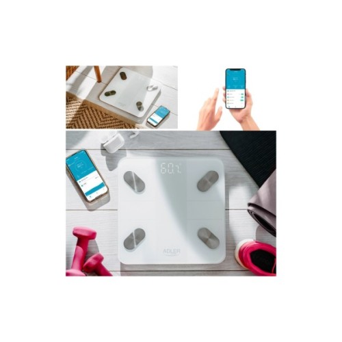 Ваги підлогові Adler AD 8186 white (AD8186W)