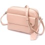 Сумка Grande Pelle Крос-боді з натуральної шкіри Пудрова (11694)