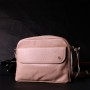Сумка Grande Pelle Крос-боді з натуральної шкіри Пудрова (11694)