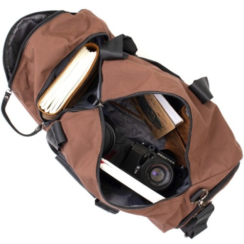 Сумка Vintage Спортивна текстильна Коричнева (20643)