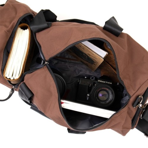 Сумка Vintage Спортивна текстильна Коричнева (20643)