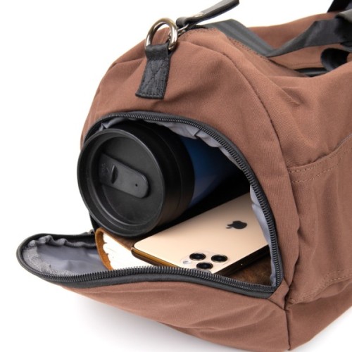 Сумка Vintage Спортивна текстильна Коричнева (20643)