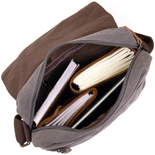 Сумка Vintage Текстильна Сіра (20605)