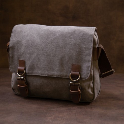 Сумка Vintage Текстильна Сіра (20605)