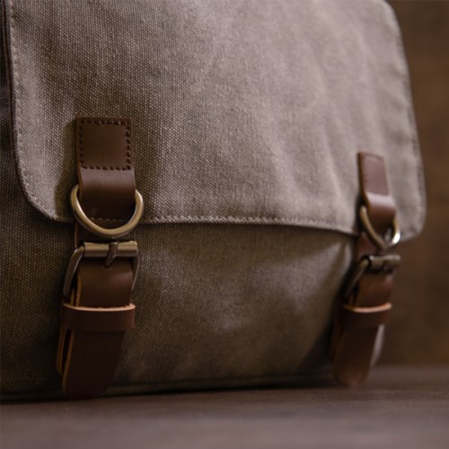 Сумка Vintage Текстильна Сіра (20605)