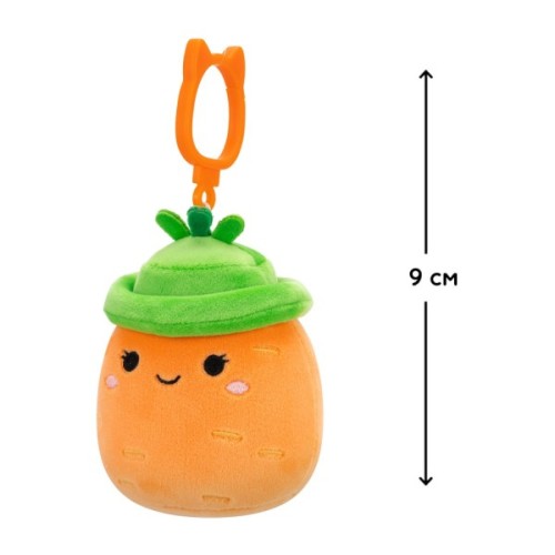 Брелок Squishmallows на кліпсі – Морквинка Кароліна 9 см (SQCP00462)