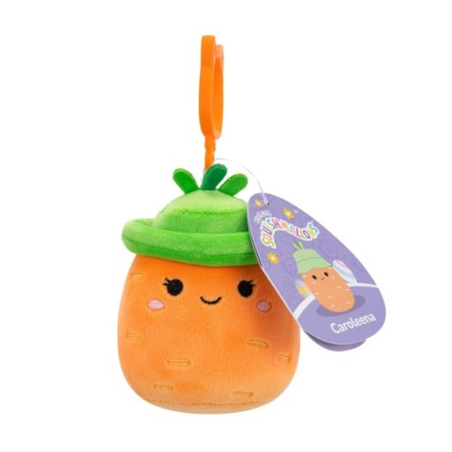 Брелок Squishmallows на кліпсі – Морквинка Кароліна 9 см (SQCP00462)