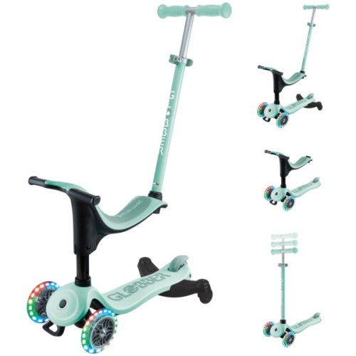 Самокат Globber Up Sporty 360 колеса з підсвіткою Мятно-фісташковий (456-706)