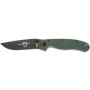 Ніж Ontario Knife RAT II AUS-8 OD Green, Black Blade (ON8861OD)