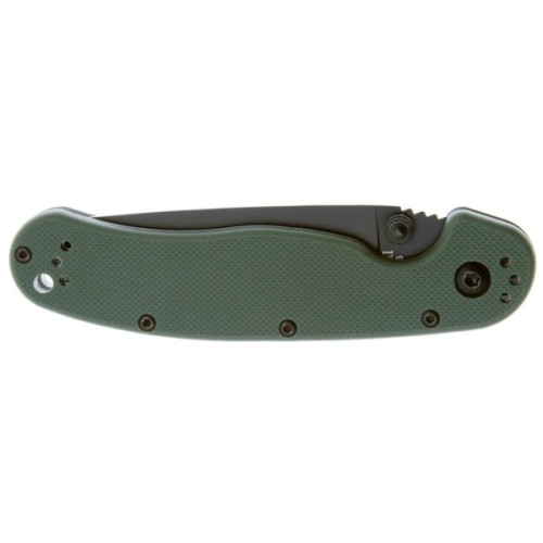 Ніж Ontario Knife RAT II AUS-8 OD Green, Black Blade (ON8861OD)