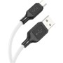 Дата кабель USB 2.0 AM to Micro 5P 1.0m Cool silicone X90 white HOCO (6931474788436)