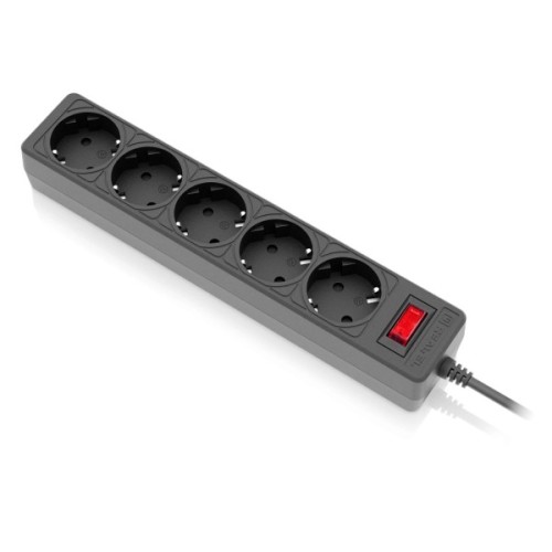 Мережевий фільтр живлення REAL-EL RS-Protect 505, 3m, black (EL122300045)